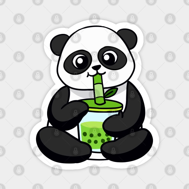 Boba Panda Magnet by WildSloths