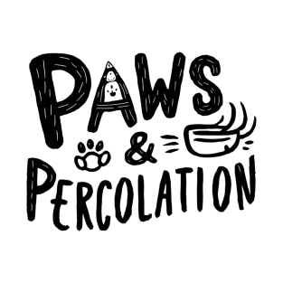 Cats And Coffee "Paws & Percolation" T-Shirt