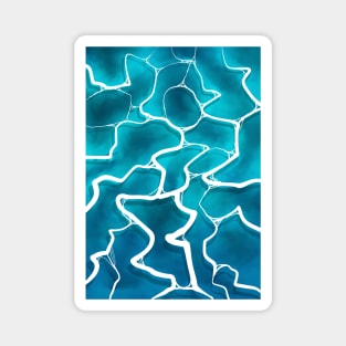 Digital Water Drawing Waves Magnet