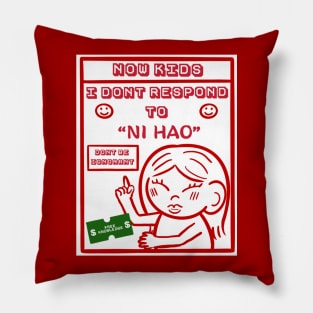 I Dont Respond to 'Ni Hao' Pillow