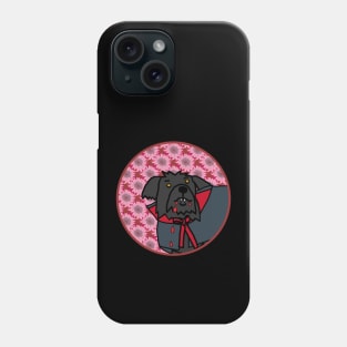 Portrait of a Halloween Horror Vampire Dog Phone Case