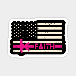 Pink Awareness Ribbon Faith for Jesus Magnet