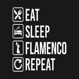 Flamenco Eat Sleep Repeat T-Shirt