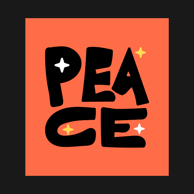 peace doodle art by yayastudio