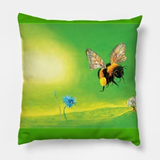 Flight of the Bumblebee Illustration Pillow