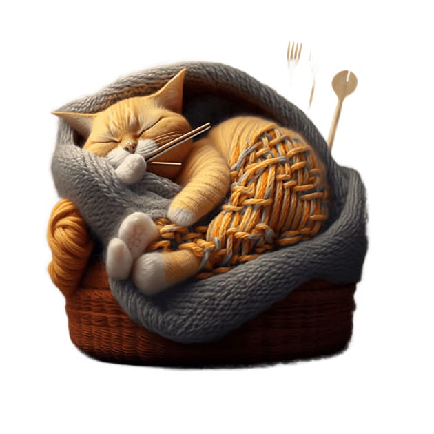 Sleepy Kitty Cat Knitten Kitten by kiddo200