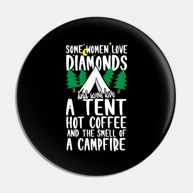 Women Camping Pin by thingsandthings