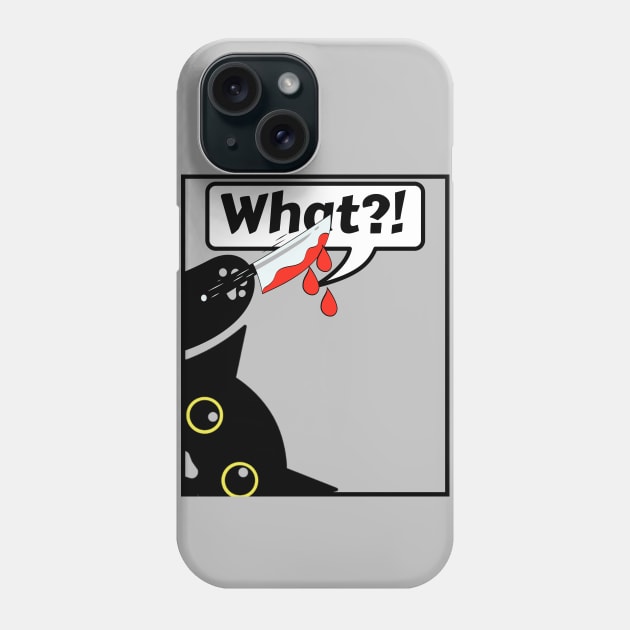 Funny Killer Cat Phone Case by FullOnNostalgia