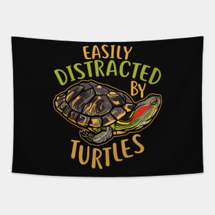 Distracted By Turtles Tapestry