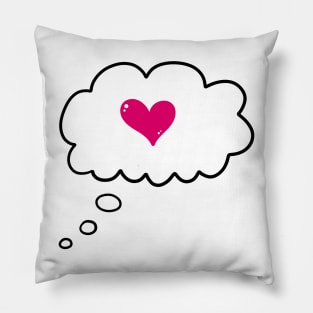 Heart Thought Bubble Pillow