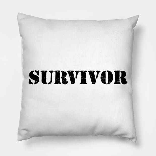 Survivor - Zombie Zombies Pillow by fromherotozero