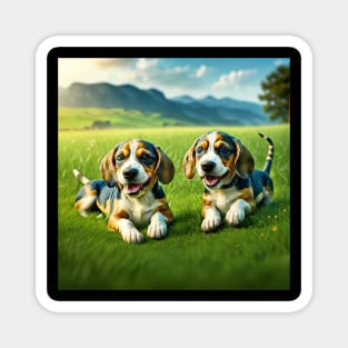 Beagle Puppies Magnet