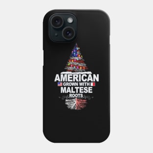 Christmas Tree  American Grown With Maltese Roots - Gift for Maltese From Malta Phone Case