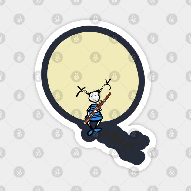 Bassoonist on the moon Magnet by Guastevi