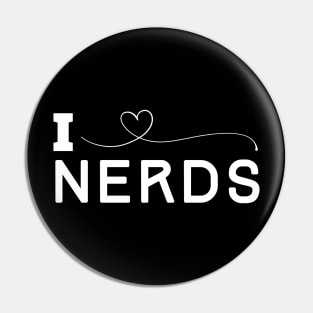 I Heart Nerds Pin