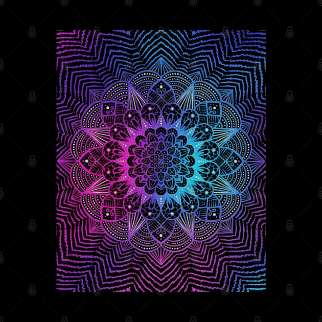 Purple blue mandala by Morishasha