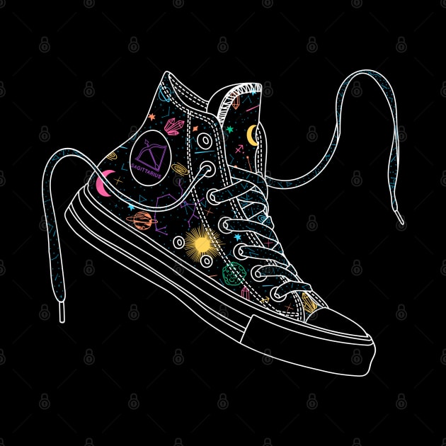 Sagittarius high tops - Pastel &amp; black by MickeyEdwards