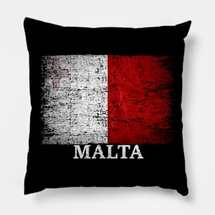 Malta Flag Gift Women Men Children Malta Vintage Pillow