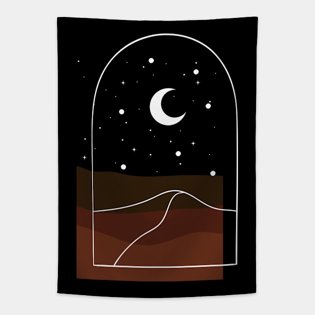 Burnt Orange Desert Sands | Cosmic Celestial Design Tapestry by Mia Delilah