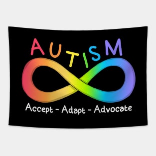 Cute Rainbow Infinity Symbol For Autism Acceptance Tapestry