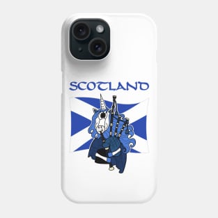 Scotland Unicorn Playing Bagpipes Scottish St Andrews Day Phone Case