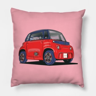 Citroen Ami electric car in red Pillow