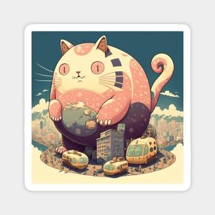 Chubby Catzilla Magnet