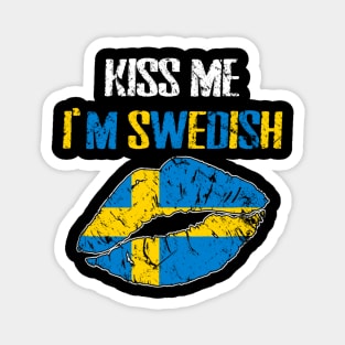 Kiss Me I'm Swedish - Sweden St Patrick's Day Magnet