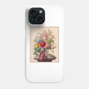 Flowers in a Glass Vase with a Butterfly Phone Case