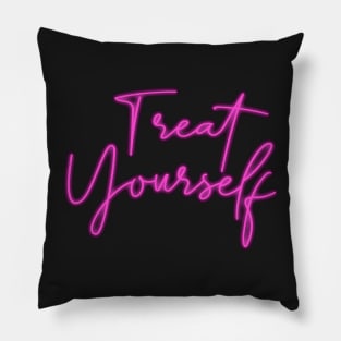 Treat Yourself Neon Sign Pillow