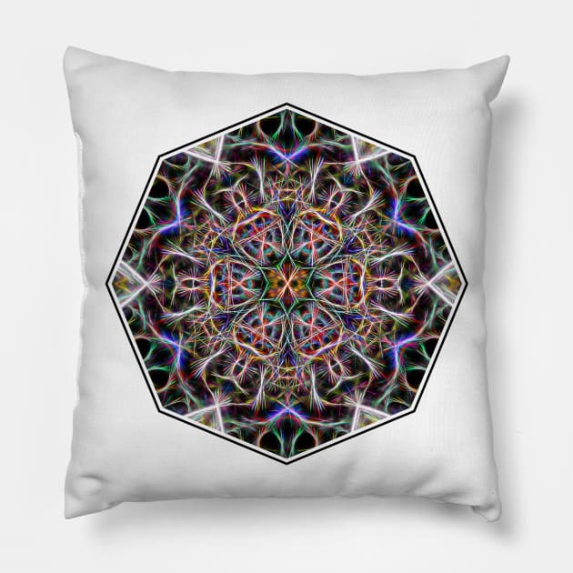 Abstract textured mandala Pillow by hereswendy