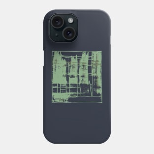 Liminal Space in Pistachio Abstraction and black background Phone Case