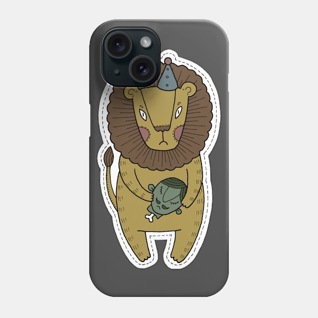 Circus Lion Phone Case by crazypangolin