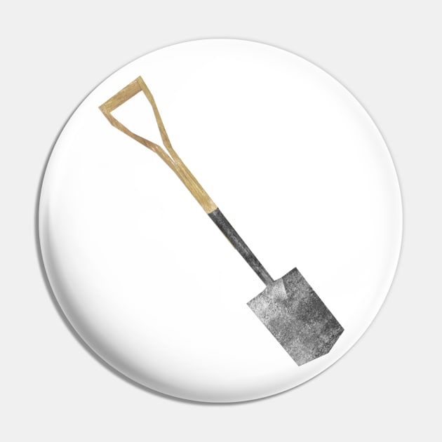 Garden spade Pin by Babban Gaelg