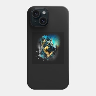 German Shepard Puppy doggy dog Sci-fi Phone Case