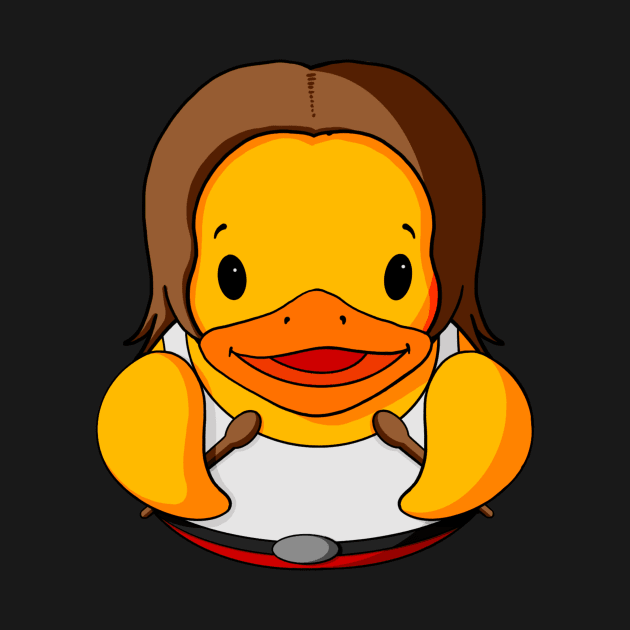 Rock Band Drummer Rubber Duck by Alisha Ober Designs