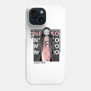 Nezuko Kamado: Magazine-Style Artwork Demon Slayer IKIGAISEKAI Phone Case