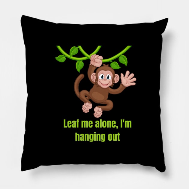 Funny Funky Monkey Pillow by Bennybest