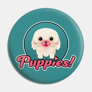 Puppies! | Cute vector art Pin