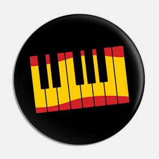 Spanish Flag Piano Pianist Spain Pin