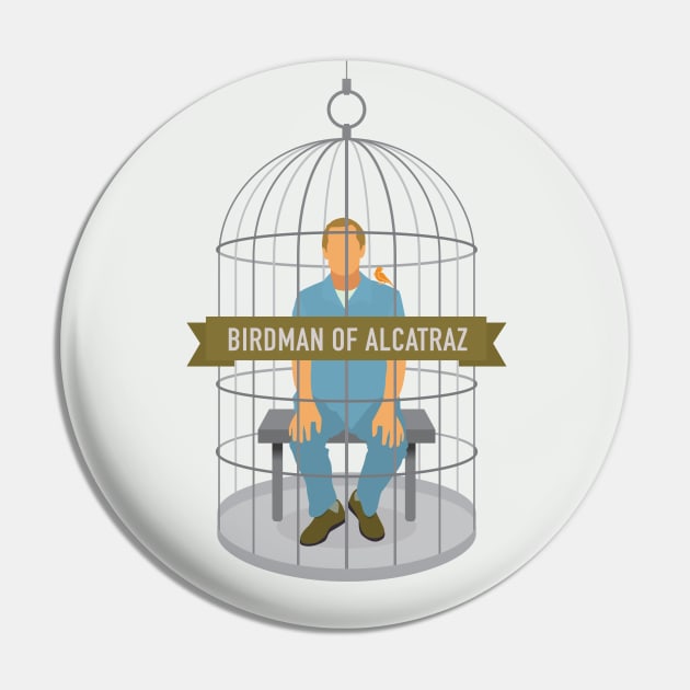 Birdman of Alcatraz - Alternative Movie Poster Pin by MoviePosterBoy