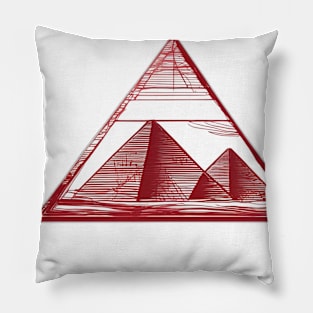 Pyramid Ruby Red Shadow Silhouette Anime Style Collection No. 474 Pillow