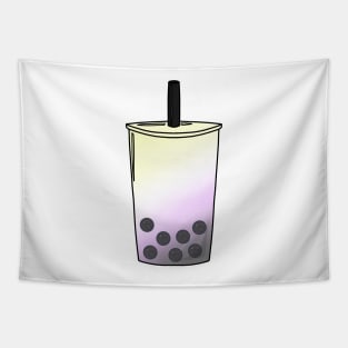 Pastel Non-Binary Pride Boba Tapestry