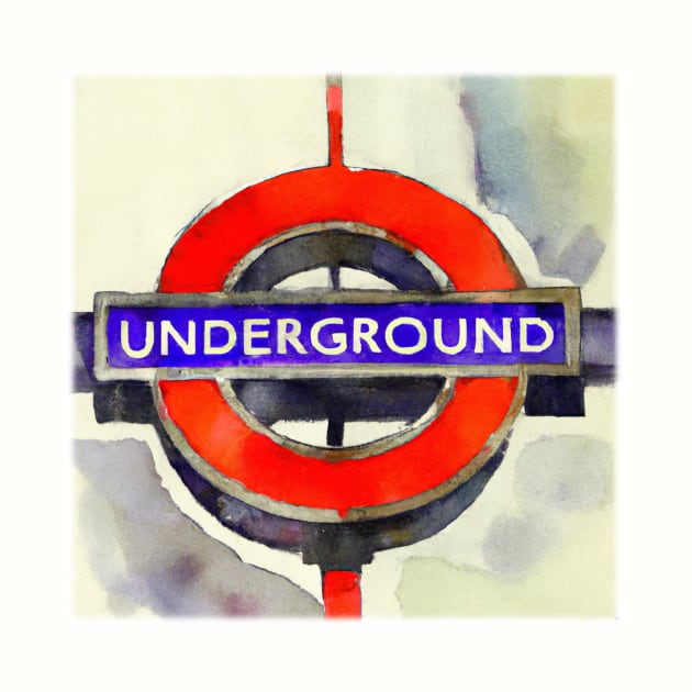 Abstract London Underground Sign by Starbase79