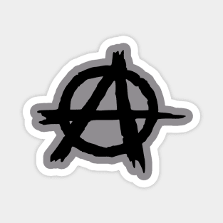 Black Anarchy Sign Magnet