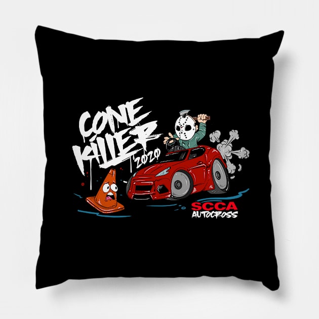 CONE KILLER SCCA Pillow by PaperMoonTattooCo