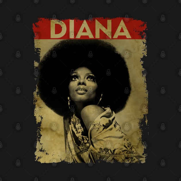 TEXTURE ART-Diana Ross - RETRO STYLE by ZiziVintage