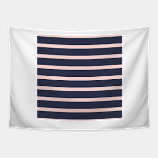 Pink and Navy Stripes Tapestry