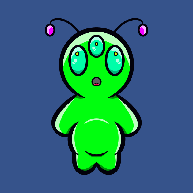 Little Green Alien by RD Doodles