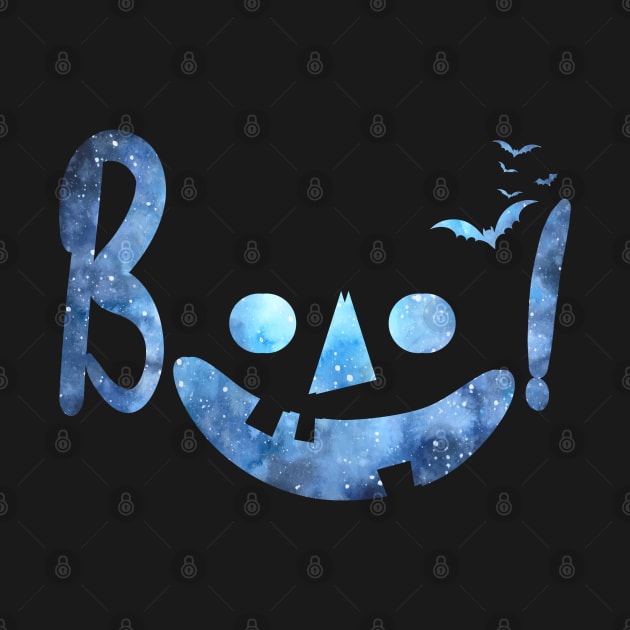 BOO ghost Pumpkin Face Crazy Halloween Pumpkin Jack-O Lantern - Toothy Grin - Scary Glow Smile by BicycleStuff